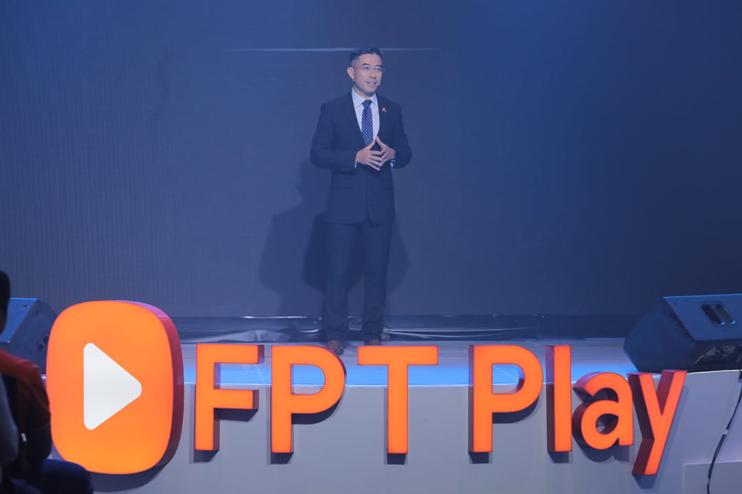 Ông Hoàng Việt Anh, Tổng Giám đốc FPT Telecom chia sẻ tại sự kiện ra mắt bộ giải mã FPT Play phiên bản 2022
