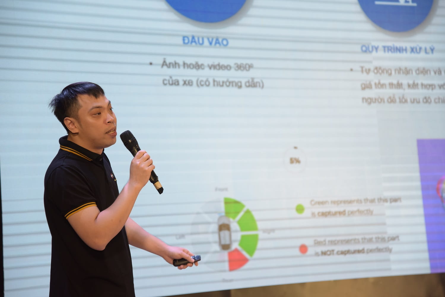 Dr. Hoang Danh Liem - Director of Computer Vision at FPT Smart Cloud Center - shared the AI topic