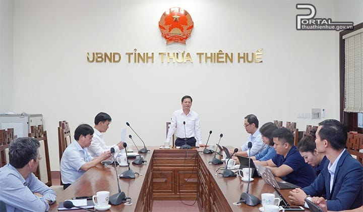 Phó Chủ tịch Thường trực UBND tỉnh Nguyễn Thanh Bình phát biểu tại buổi làm việc