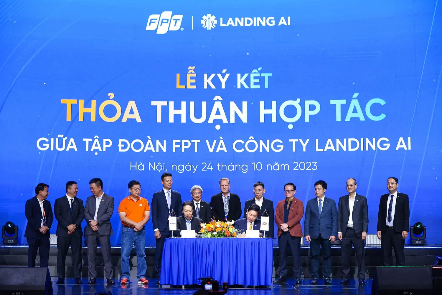 FPT - Landing AI partnership announcement ceremony took place at FPT Techday 2023 in Hanoi