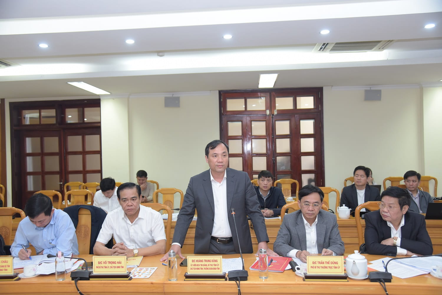 Chairman of the Provincial People's Council, Head of the Provincial Delegation of National Assembly - Mr. Hoang Trung Dung