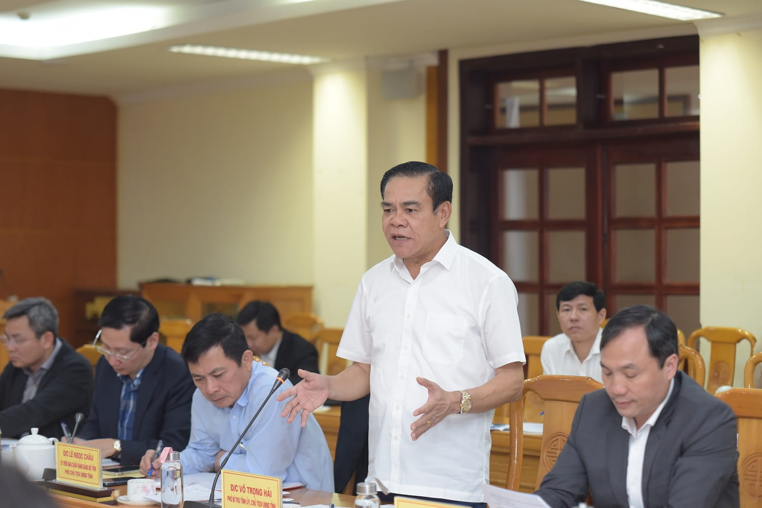 Đồng chí Phó Bí thư Tỉnh ủy, Chủ tịch UBND tỉnh, Võ Trọng Hải phát biểu tại sự kiện